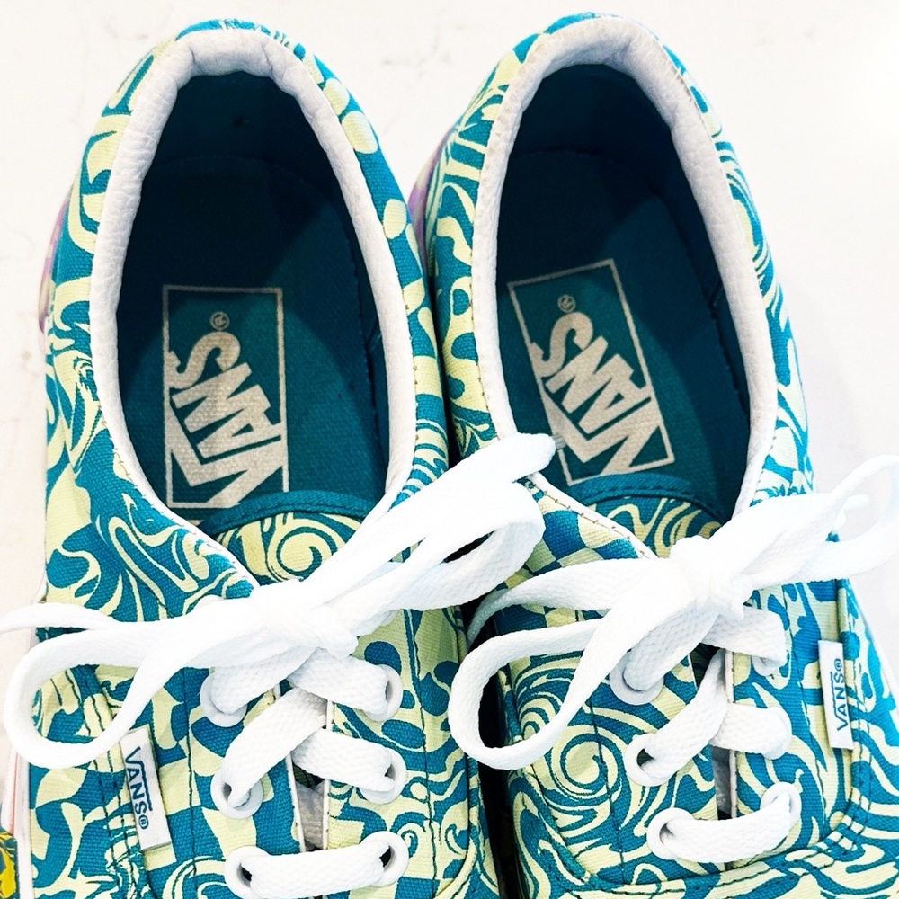VANS Era Stacked/Platform Sneaker In Wavy Daze Tile Blue Size 6.5 Like New! - Picture 7 of 8